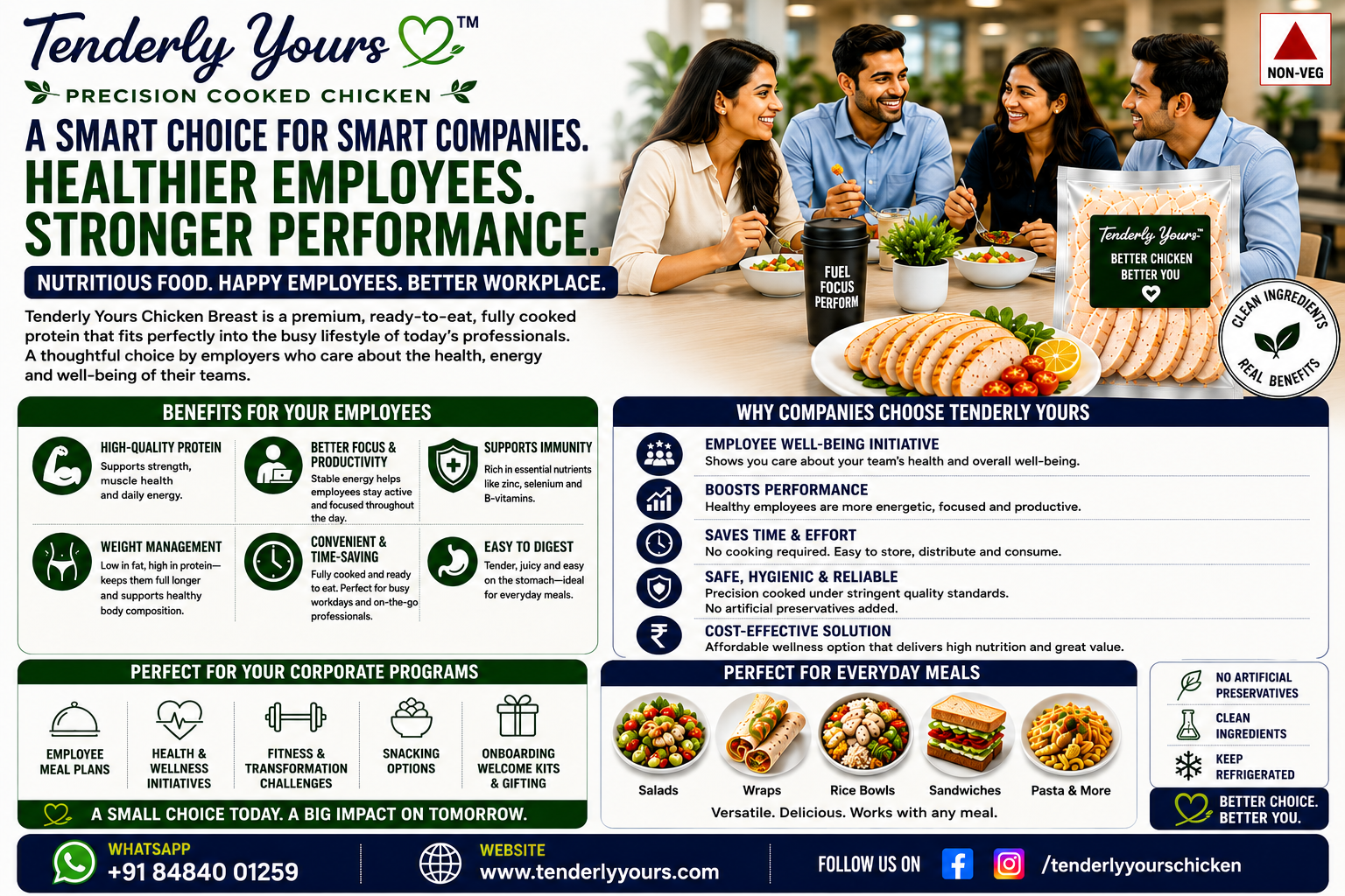 Healthy meals for a productive workplace with Tenderly Yours